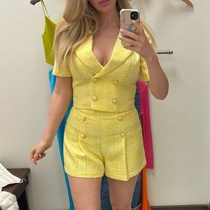 Barbie yellow short and jacket set